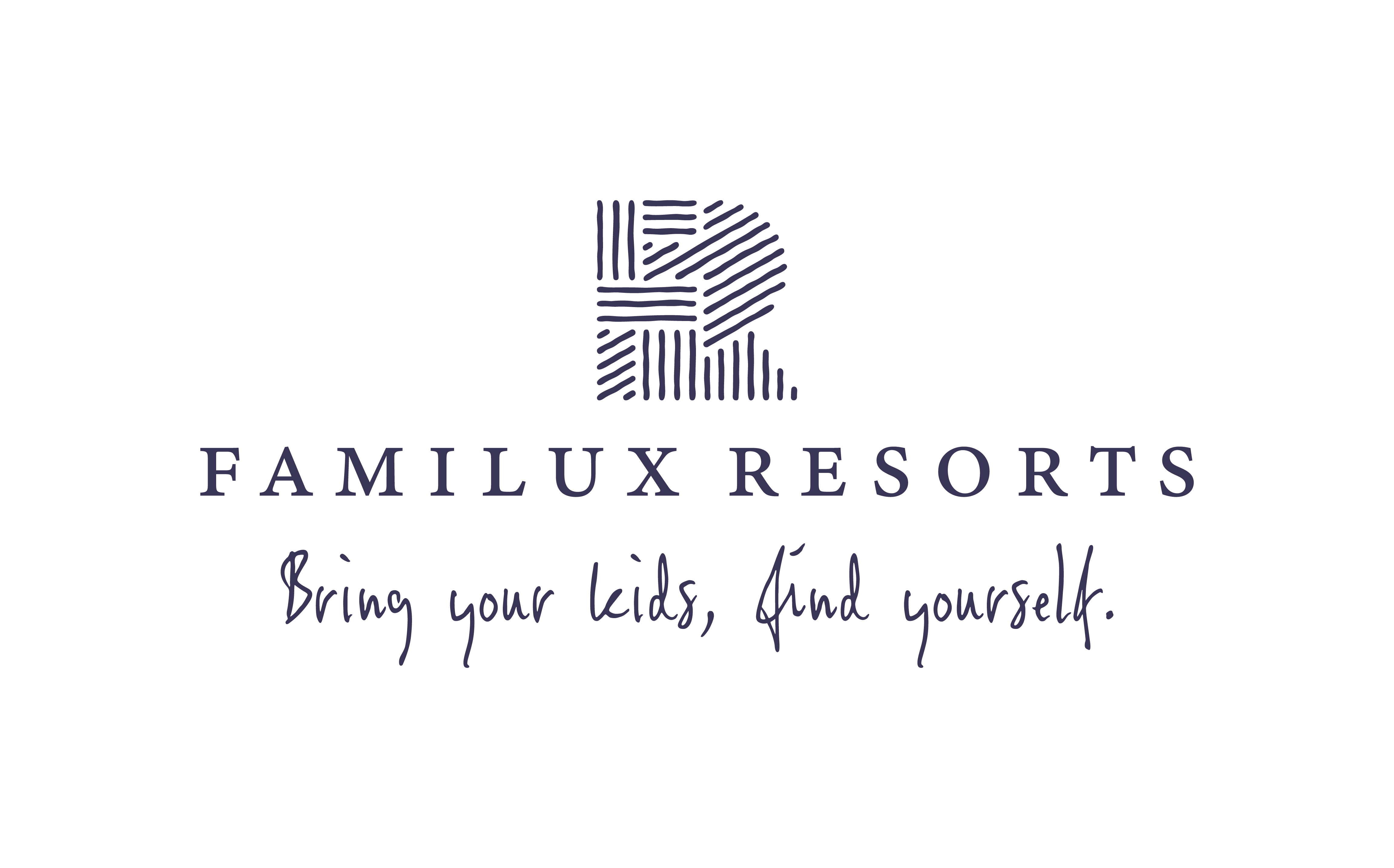Logo Claim Familux Resorts Violettblau RGB